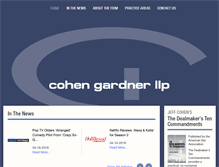 Tablet Screenshot of cohengardnerlaw.com
